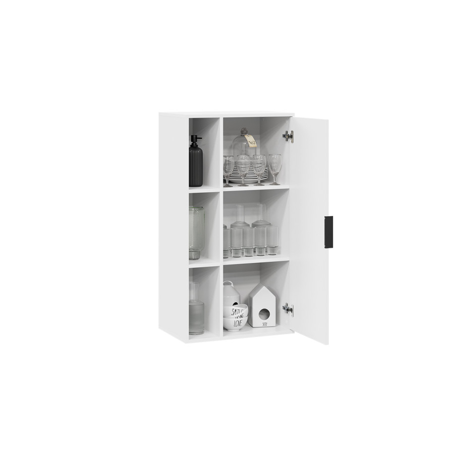 Шкаф настенный «Агата» Белый Ясень