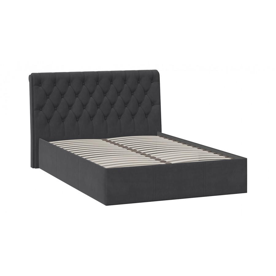 Кровать без ПМ «Скарлет» Тип 1 (без подъемного механизма) Велюр Графит