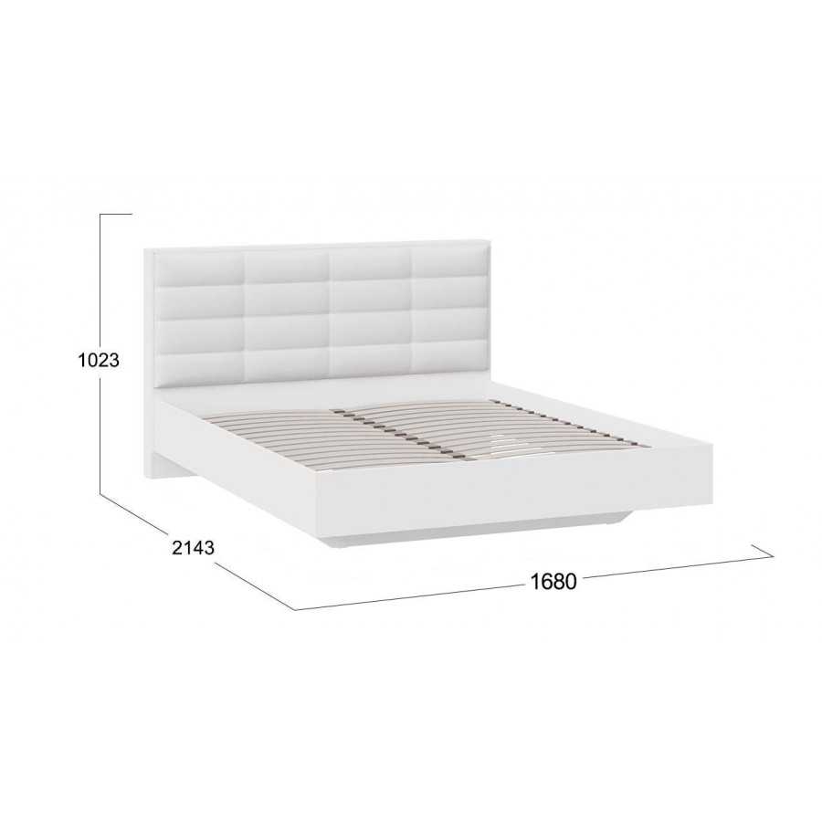 Кровать без ПМ «Агата» Тип 1 (без подъемного механизма) - 200.004.000 Белый