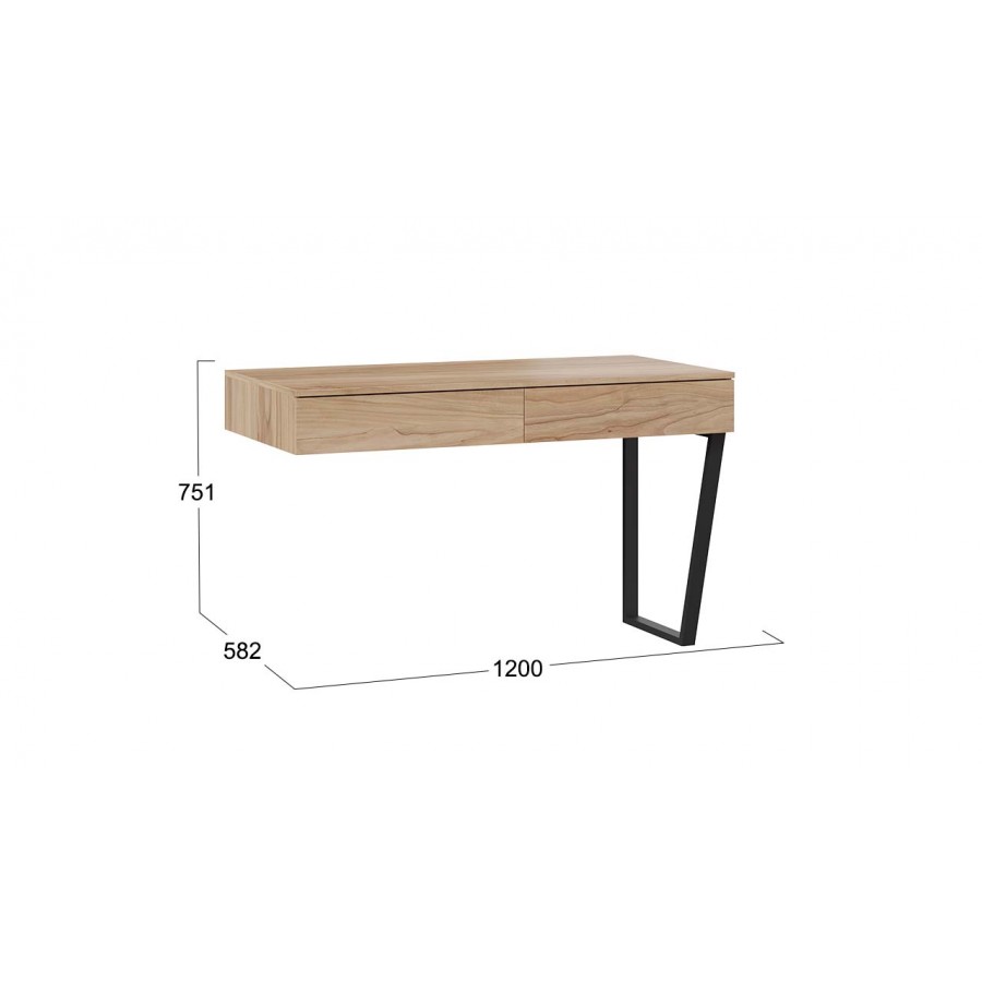 Стол письменный с ящиками «Порто» - ТД-393.15.02 Графит, Яблоня Беллуно