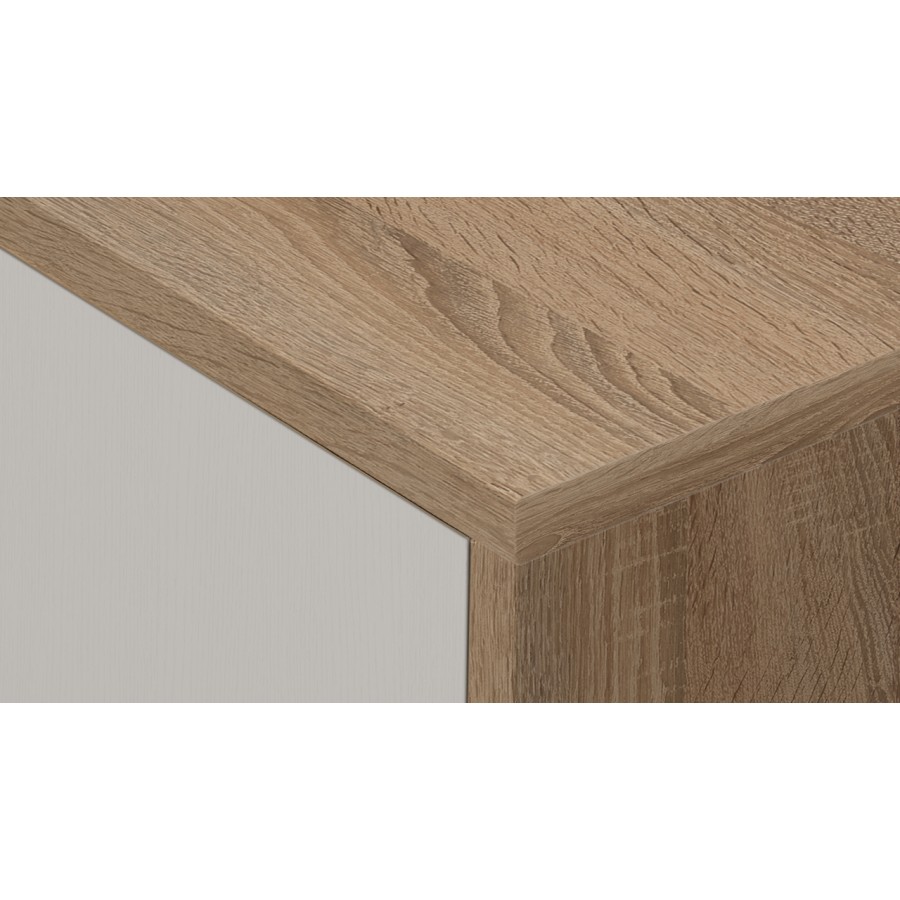 Комод комбинированный «Нуар» тип 1 Дуб Сонома, Белый Ясень