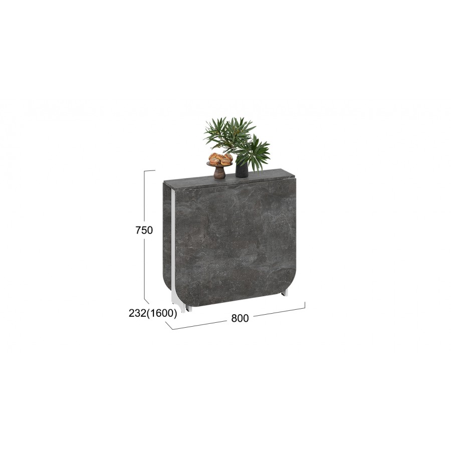 Стол-книжка Т1 Белый, Ателье темный