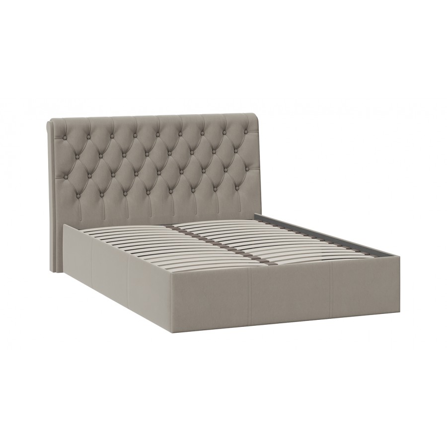 Кровать без ПМ «Скарлет» Тип 1 (без подъемного механизма) Велюр Мокко темный