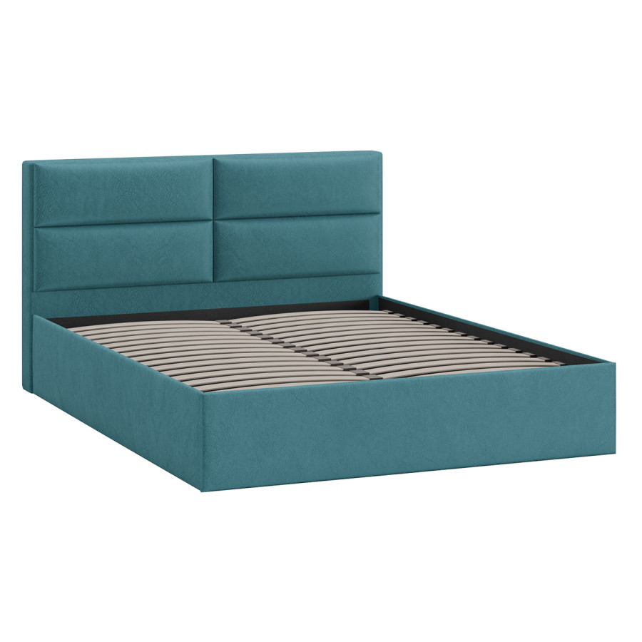 Кровать без ПМ «Глосс» Тип 1 (без подъемного механизма) Микровелюр Wellmart Indigo