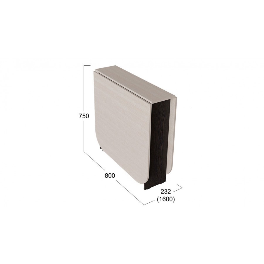 Стол-книжка Т1 Венге Цаво, Дуб Белфорт