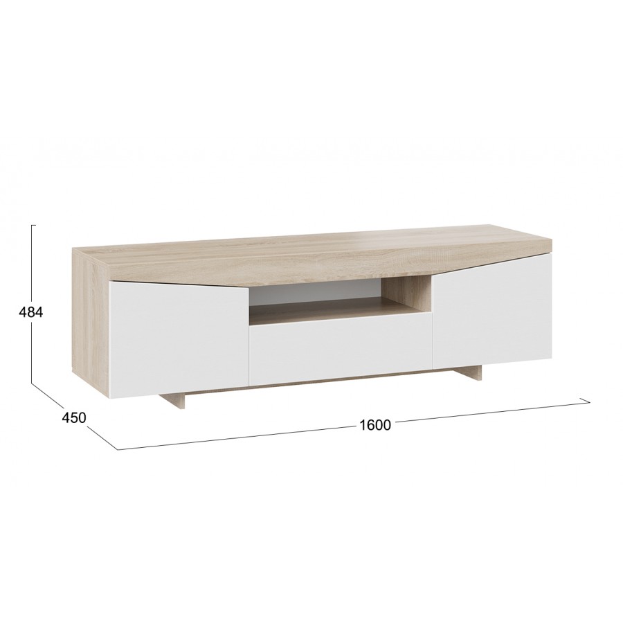 Тумба ТВ тип 1 Белый Ясень/ Дуб Сонома