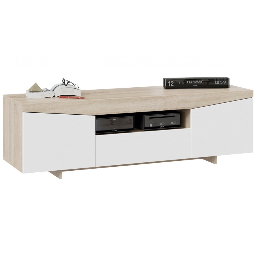 Тумба ТВ тип 1 Белый Ясень/ Дуб Сонома