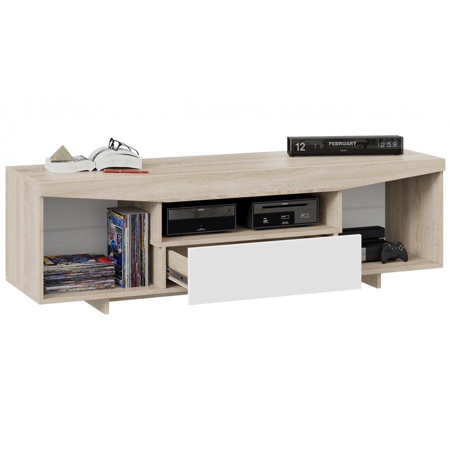 Тумба ТВ тип 1 Белый Ясень/ Дуб Сонома