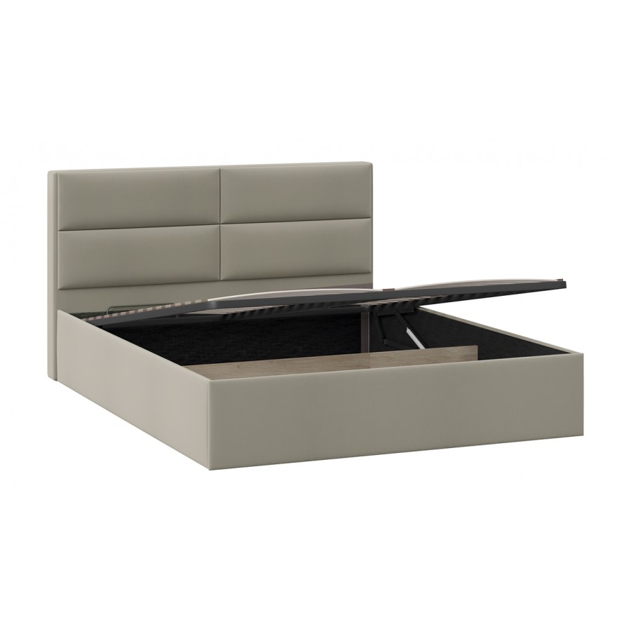 Кровать с ПМ «Глосс» Тип 1 (с подъемным механизмом) с заглушиной Велюр Мокко темный