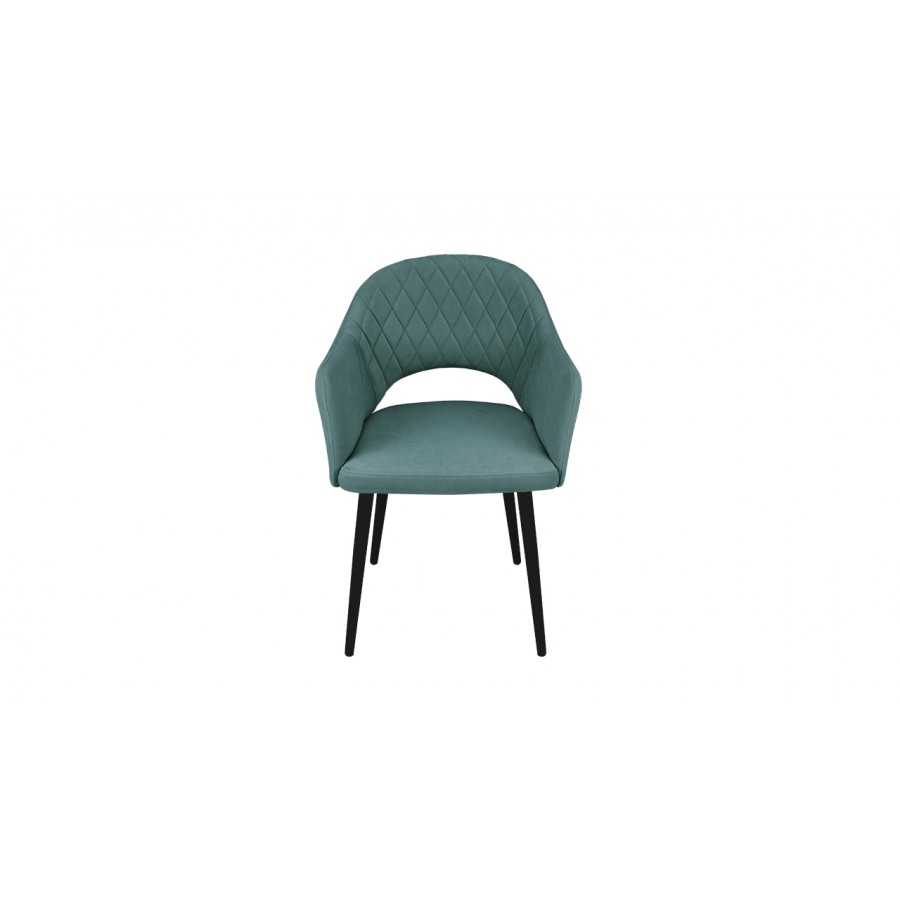Стул «София» Т6 Черный муар, Велюр D006 бирюзовый
