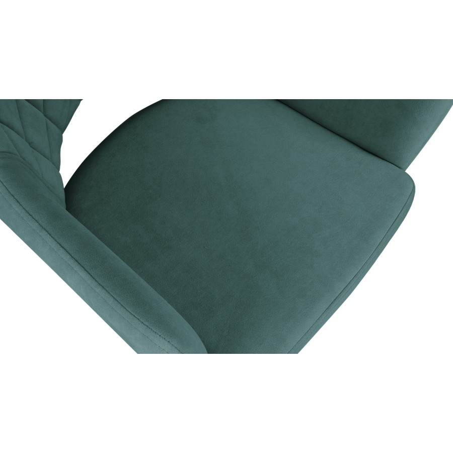 Стул «София» Т6 Черный муар, Велюр D006 бирюзовый