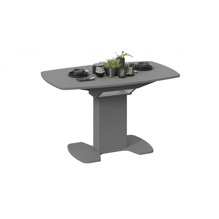 Стол обеденный «Портофино» - СМ(ТД)-105.02.11(1) Серое, Стекло серое матовое LUX