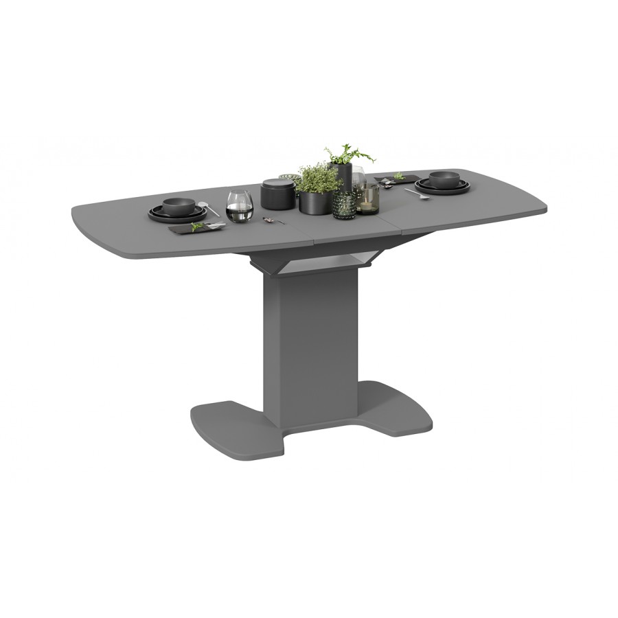 Стол обеденный «Портофино» - СМ(ТД)-105.02.11(1) Серое, Стекло серое матовое LUX