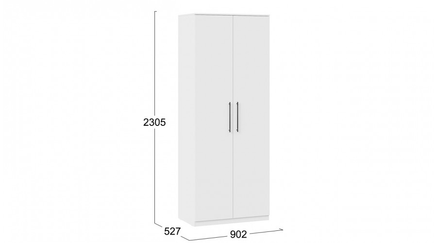 Шкаф для одежды «Агата» исп. 2 (Белый)
