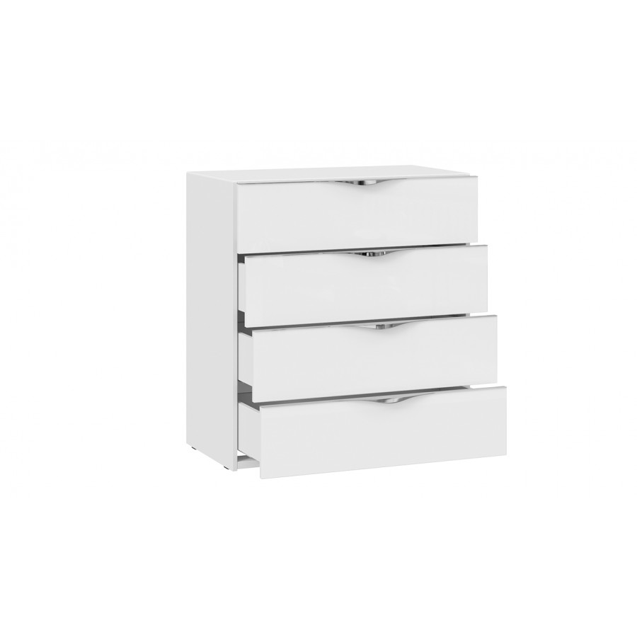 Комод «Глосс» - ТД 319.04.01 Белый глянец, Стекло