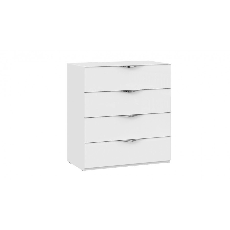 Комод «Глосс» - ТД 319.04.01 Белый глянец, Стекло