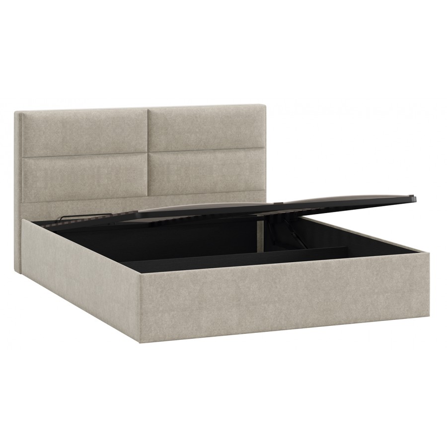 Кровать с ПМ «Глосс» Тип 1 (с подъемным механизмом) с заглушиной Микровелюр Jercy Cream