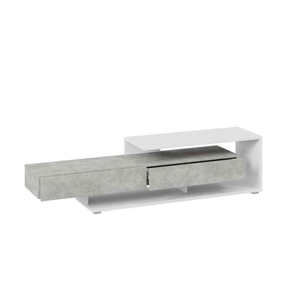 Тумба ТВ «Монтана» тип 4 - КМ+02.84.000.027 Белый, Ателье светлый глянец