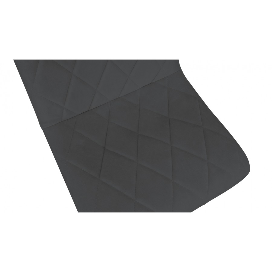 Стул «Чили ромб» - СРП-052 Эмаль черный муар, Велюр DREAM Grafit (темно-серый)