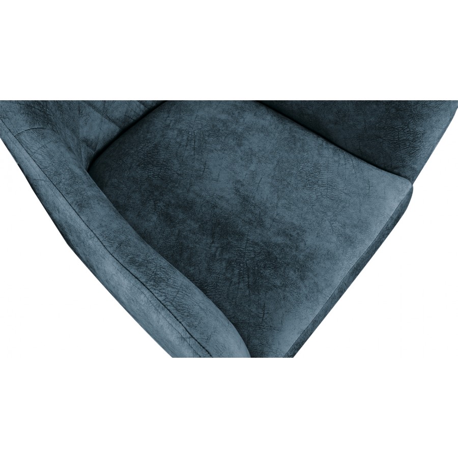 Стул «Chester» Т6 Черный муар, Велюр V006 бирюзовый