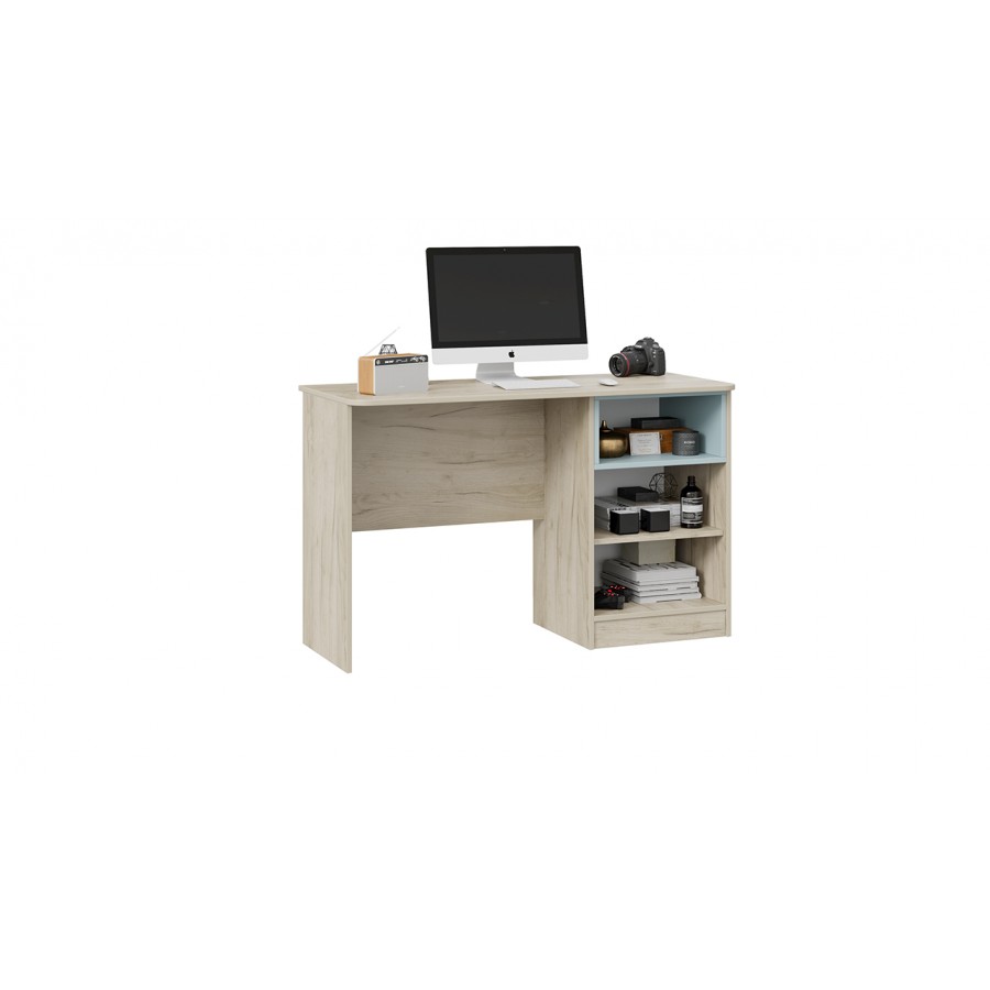 Стол письменный «Оливер» Тип 1 - 401.004.000 Дуб крафт серый, Белый, Серо-голубой