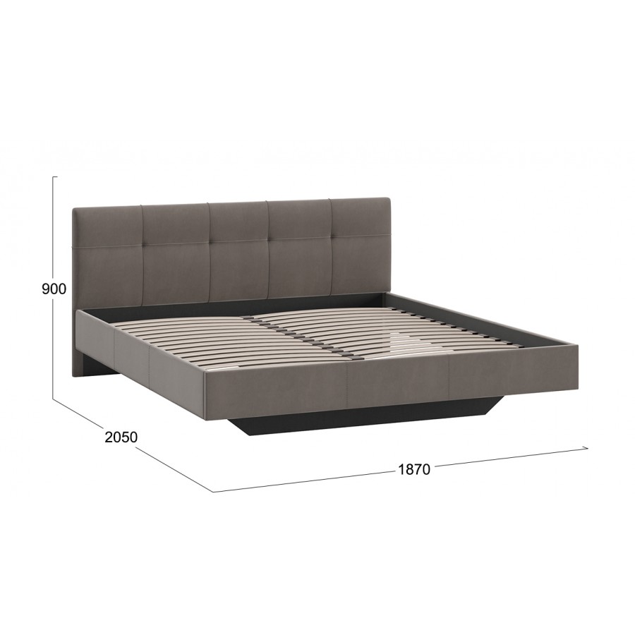 Кровать без ПМ «Элис» Тип 1 (без подъемного механизма) Исп.2 Велюр Мокко
