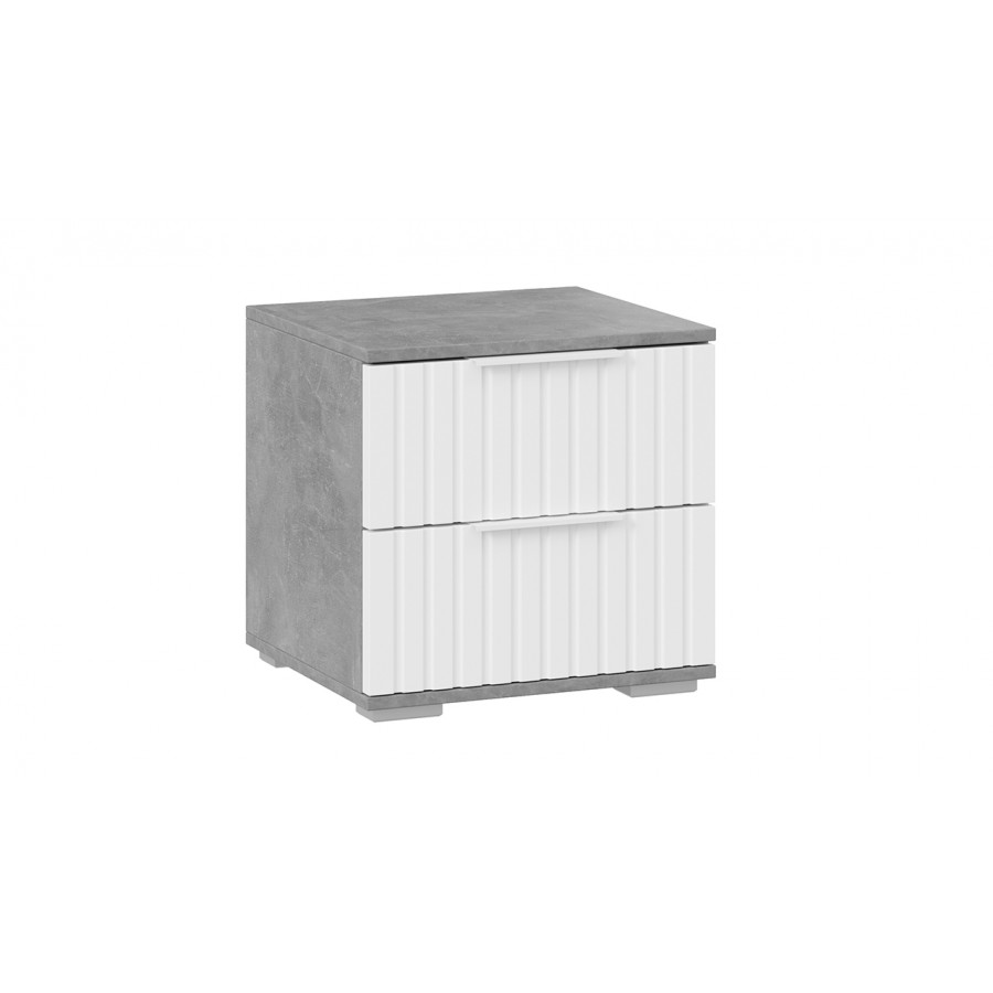 Тумба прикроватная «Хилтон» - 402.001.000 Ателье светлый, Белый матовый