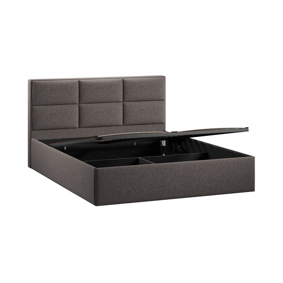 Кровать с ПМ «Стелла» Тип 1 с заглушиной Микровелюр Jercy Stone 160 см