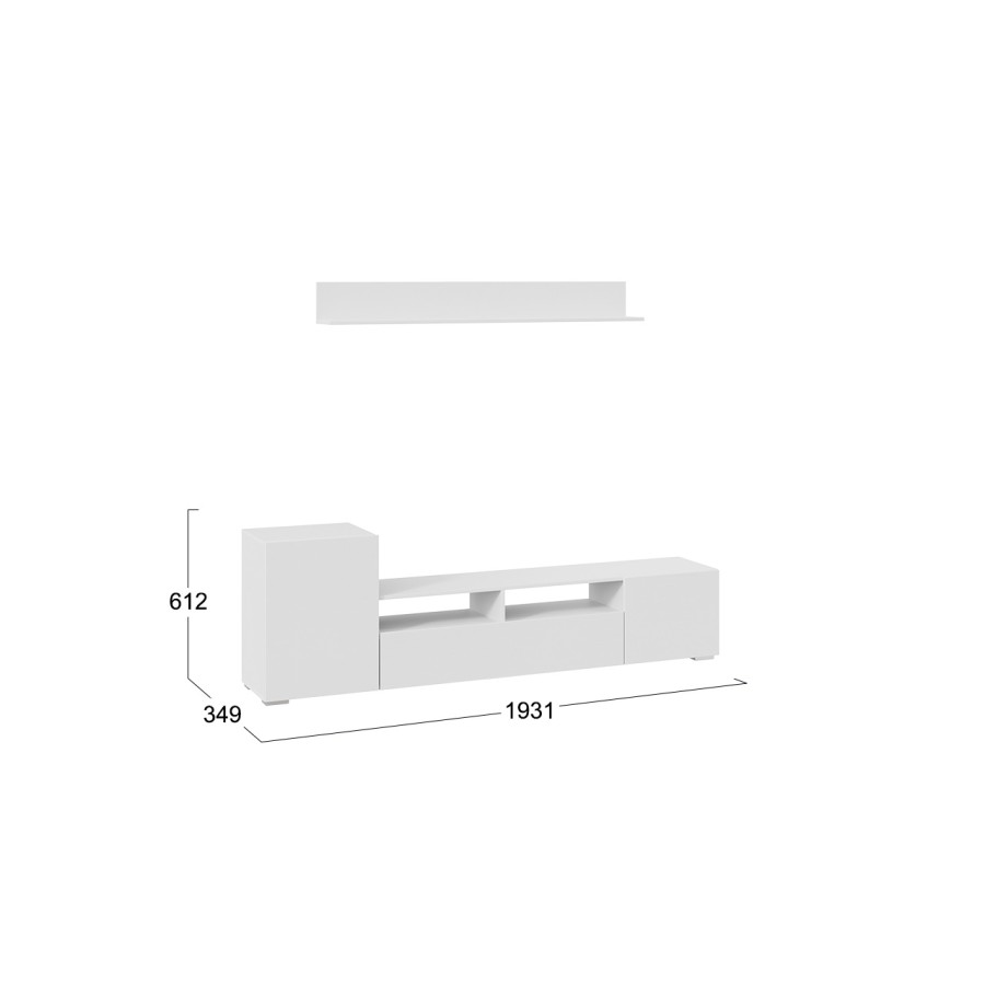 Гостиная «Сильвия» Белый Ясень