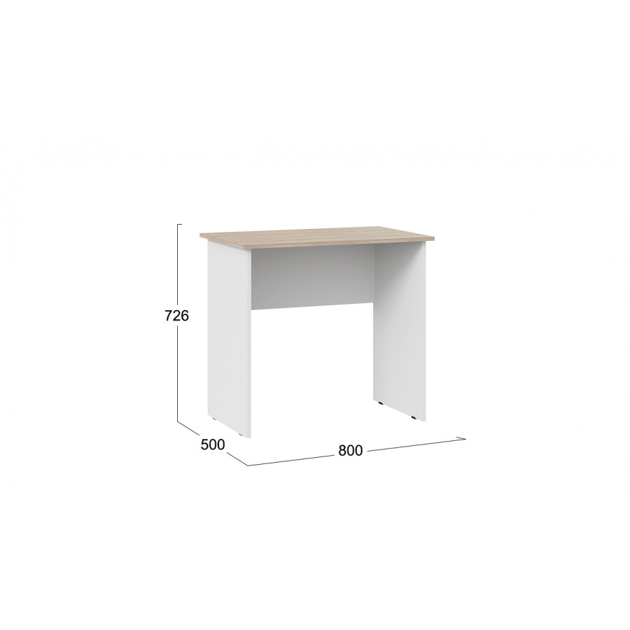 Стол письменный тип 14 (800) Дуб Сонома, Белый Ясень