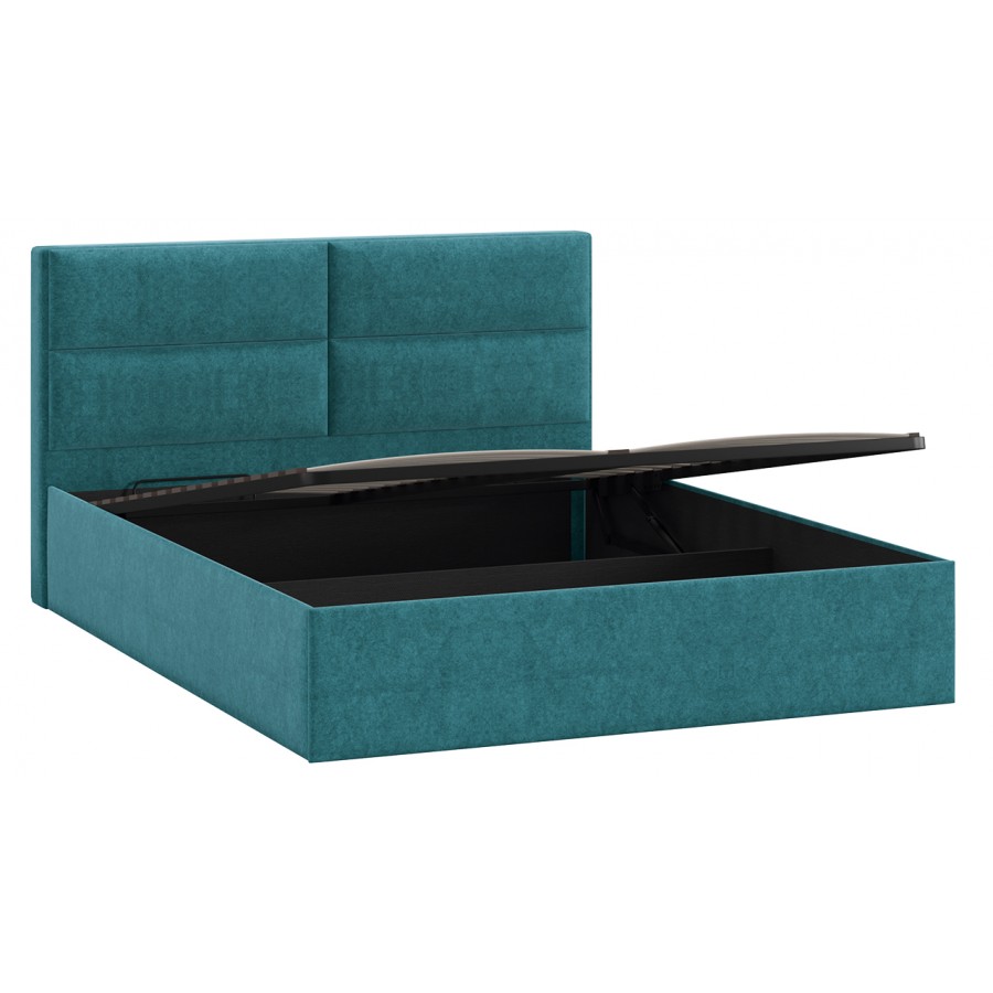 Кровать с ПМ «Глосс» Тип 1 (с подъемным механизмом) с заглушиной Микровелюр Jercy Izumrud