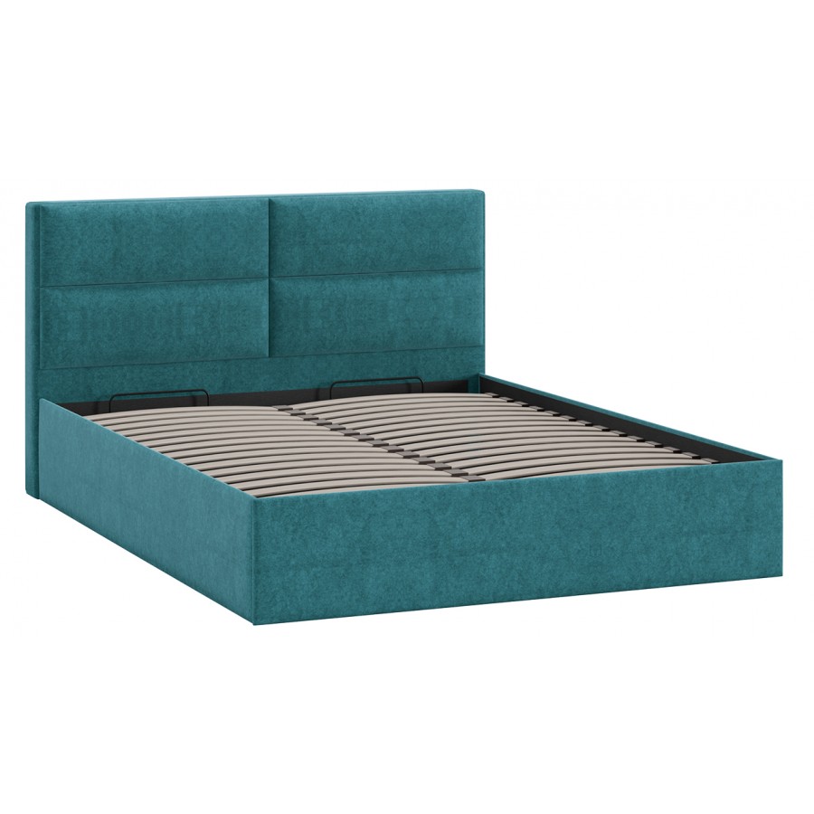 Кровать с ПМ «Глосс» Тип 1 (с подъемным механизмом) с заглушиной Микровелюр Jercy Izumrud