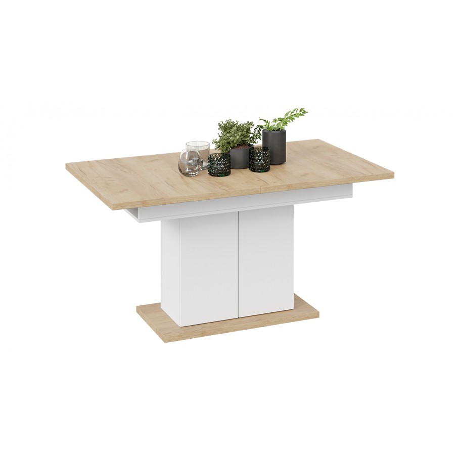 Стол раздвижной «Детройт» Тип 1 - 009.000.000 Белый, Дуб Крафт золотой