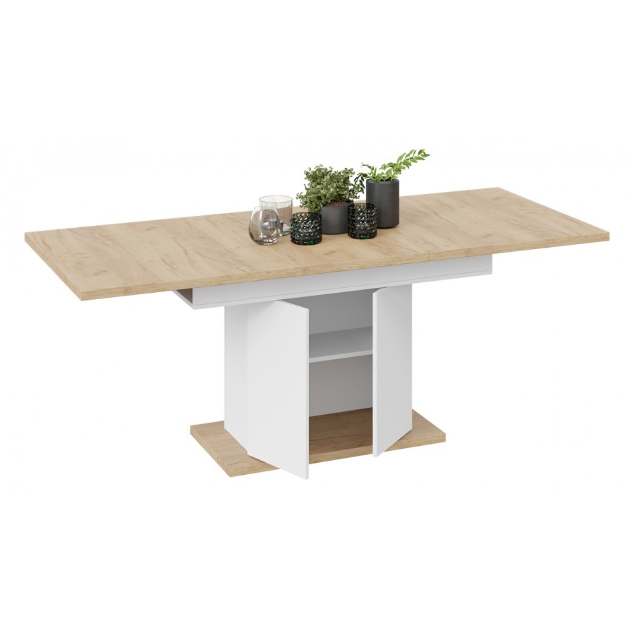 Стол раздвижной «Детройт» Тип 1 - 009.000.000 Белый, Дуб Крафт золотой