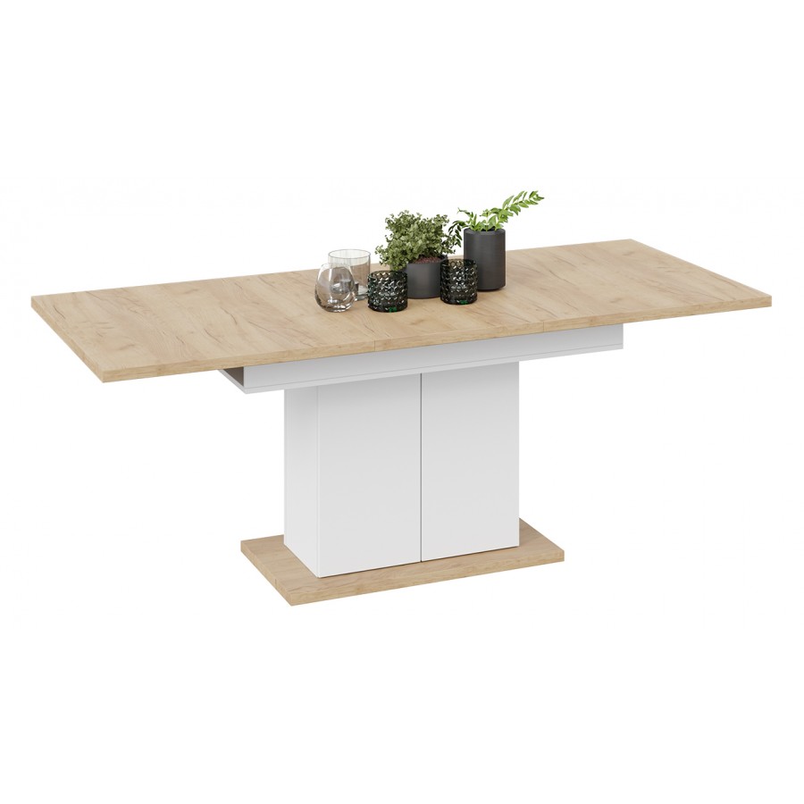 Стол раздвижной «Детройт» Тип 1 - 009.000.000 Белый, Дуб Крафт золотой