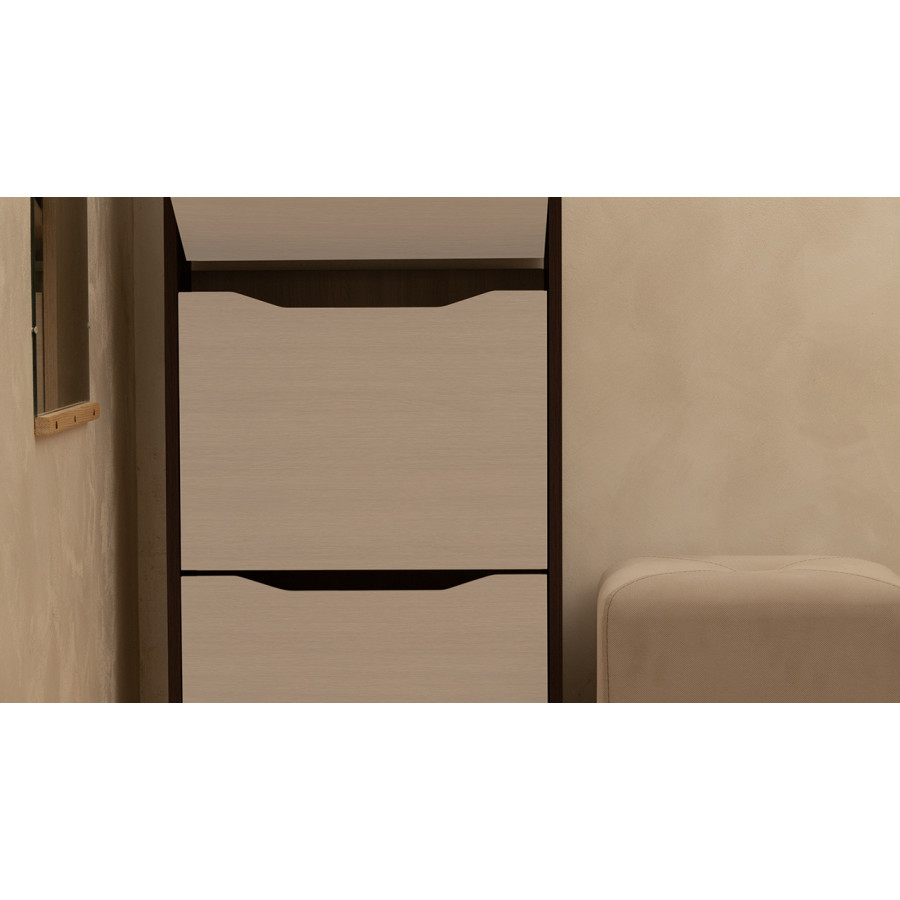 Тумба для обуви «Тетра» Тип 1 Венге Цаво, Дуб Белфорт