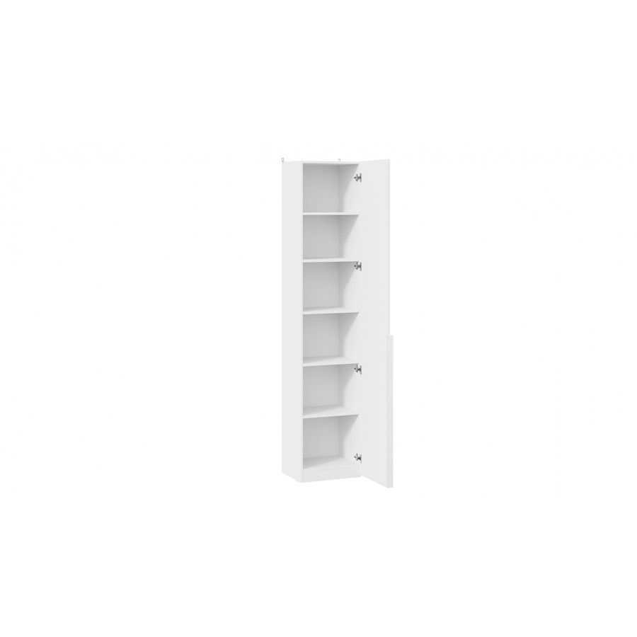 Шкаф для белья (366) с 1 глухой дверью «Порто» - СМ-393.07.211 Белый Жемчуг, Белый софт