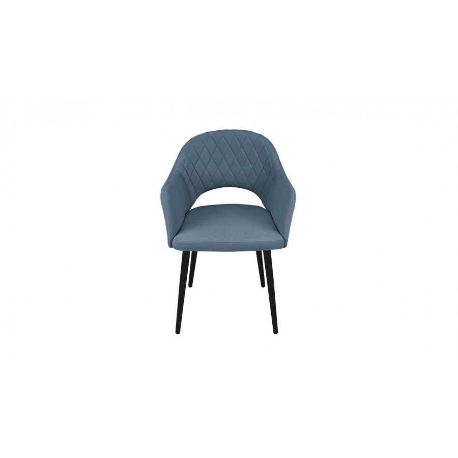 Стул «София» Т6 Черный муар, Велюр D012 светло-серый