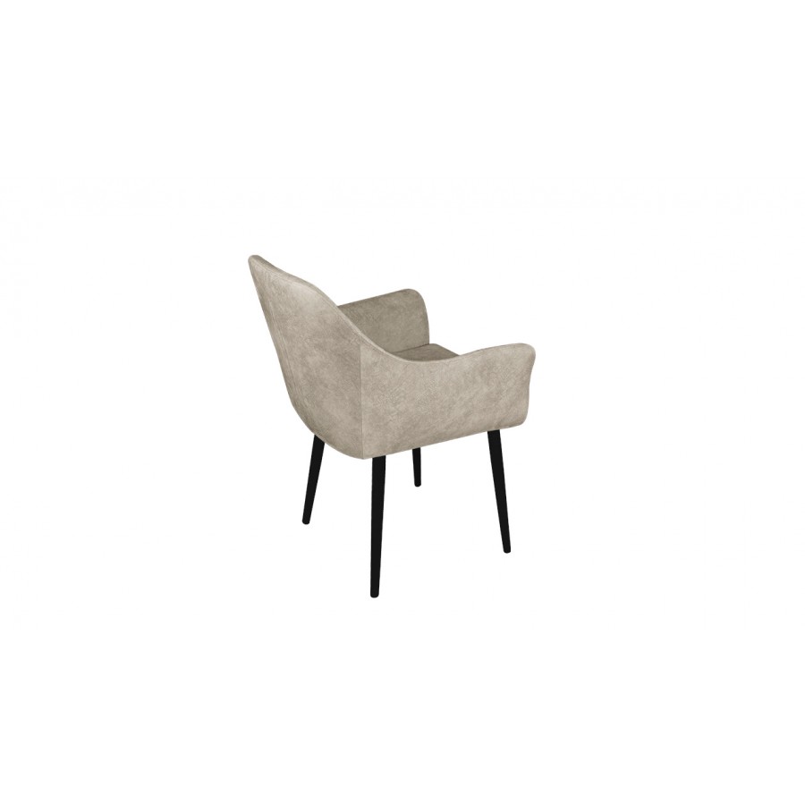 Стул «Chester» Т6 Черный муар, Велюр V005 светло-бежевый