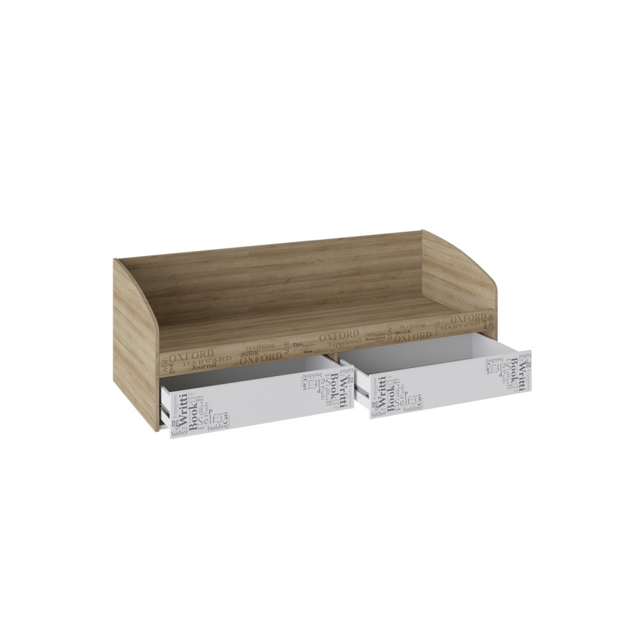 Кровать с 2 ящиками «Оксфорд» - ТД-139.12.01 Ривьера, Белый с рисунком