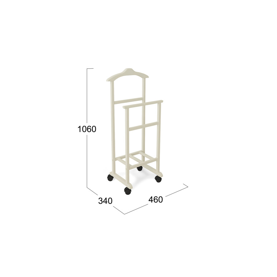 Вешалка напольная (для гостиной) Тип 2 Слоновая кость