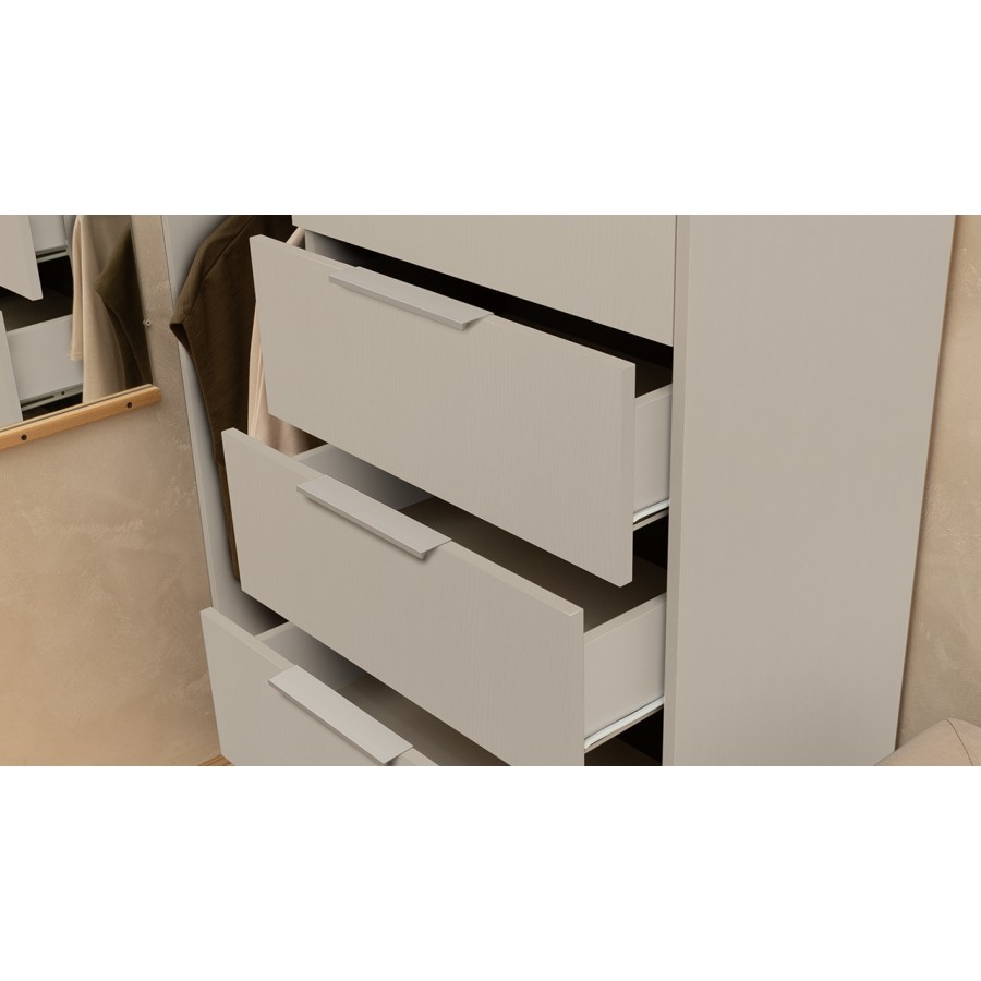 Комод комбинированный «Нуар» тип 1 Белый Ясень