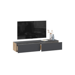 Тумба для теле- и радиоаппаратуры «Глосс» - ТД 319.03.11 Яблоня Беллуно, Стекло Графит матовый