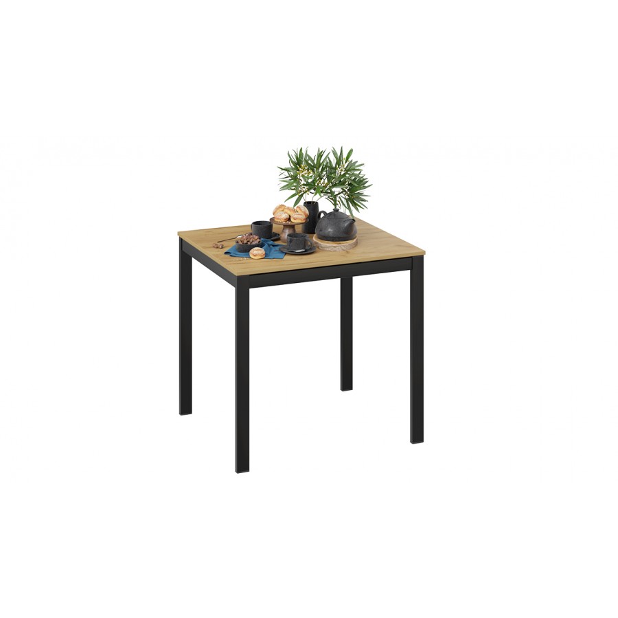 Стол раздвижной «Слайд» Тип 1 Черный муар, Дуб Крафт золотой