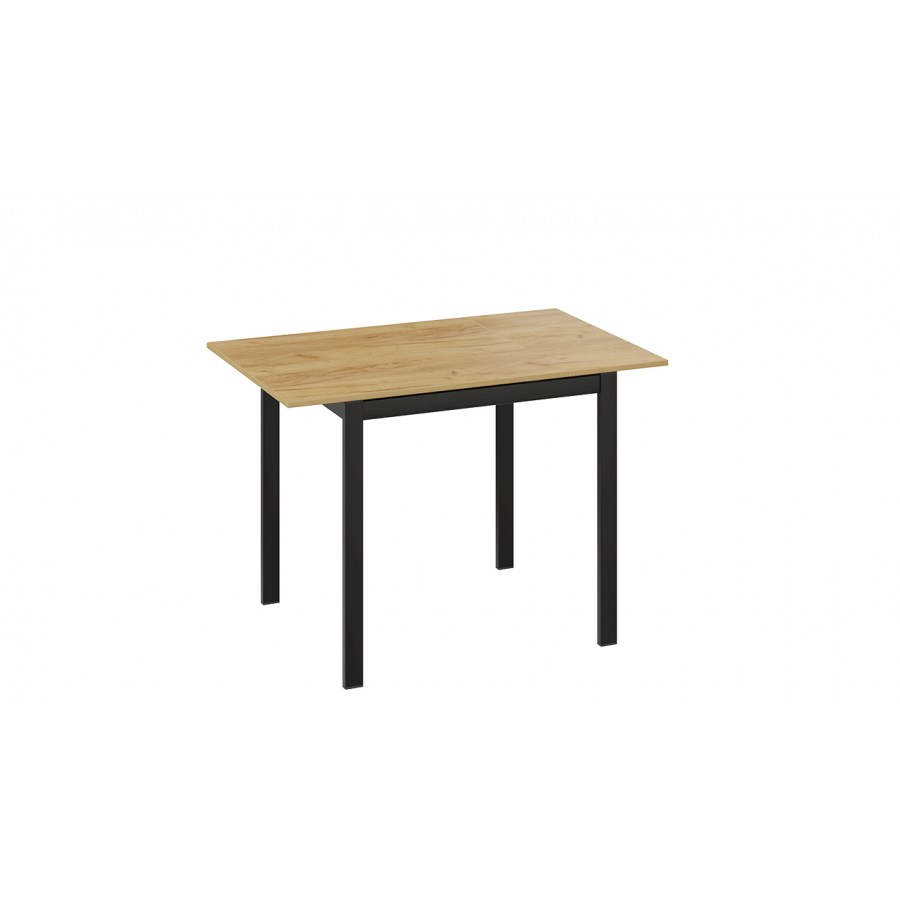 Стол раздвижной «Слайд» Тип 1 Черный муар, Дуб Крафт золотой