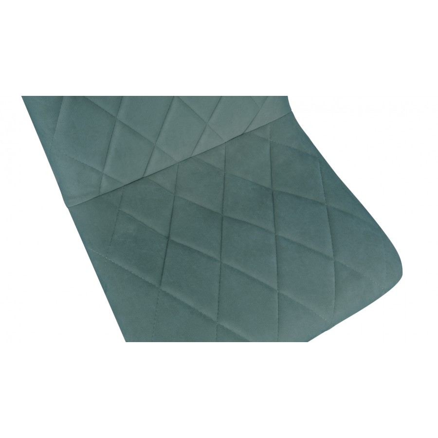 Стул «Чили ромб» - СРП-052 Эмаль черный муар, Велюр DREAM Mint (бирюзовый)