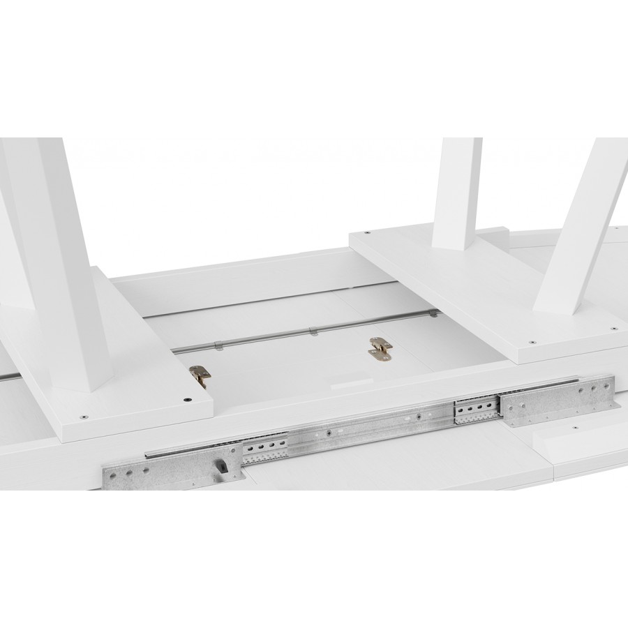 Стол обеденный «TESCA 2» Белый матовый/Стекло Белое матовое