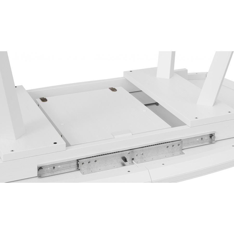 Стол обеденный «TESCA 2» Белый матовый/Стекло Белое матовое