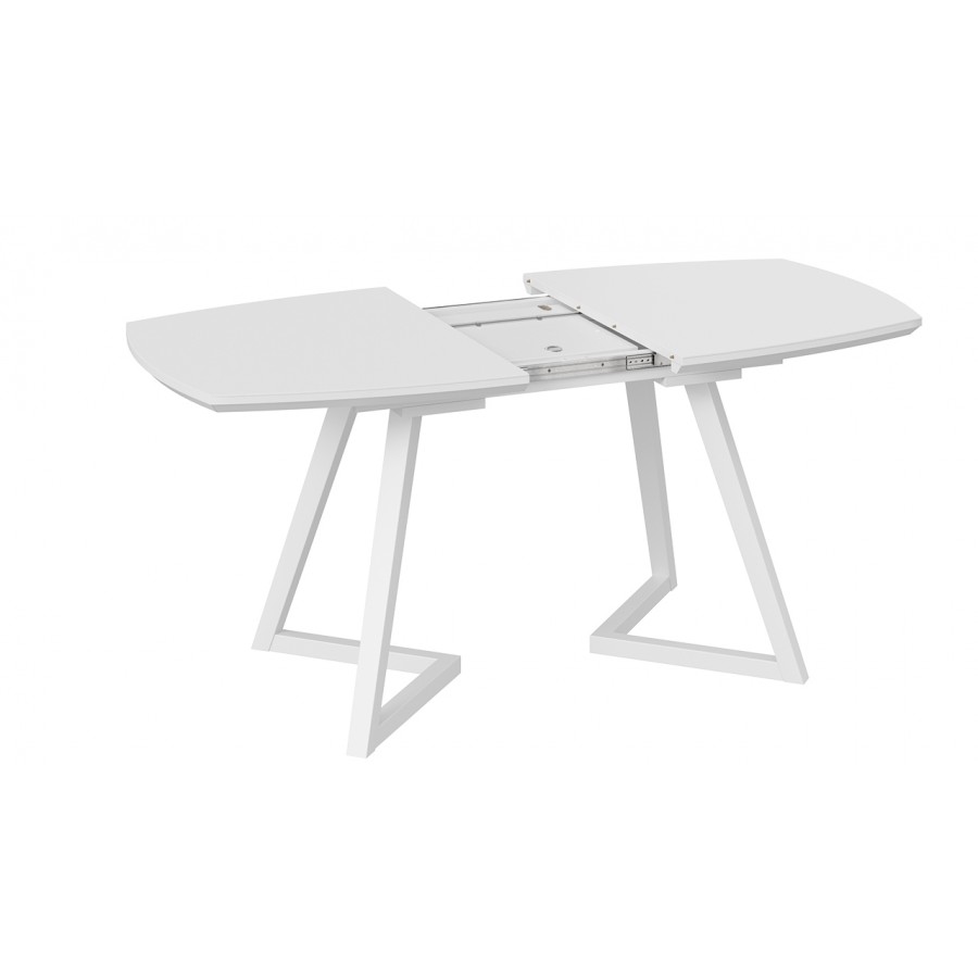 Стол обеденный «TESCA 2» Белый матовый/Стекло Белое матовое