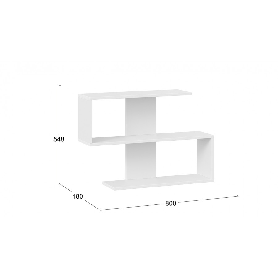 Полка настенная «Diamond» Тип 1 - КМ+02.68.000.046 Белый Ясень